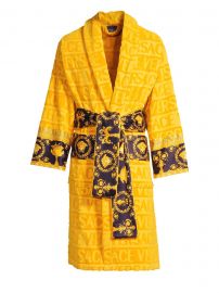 Versace - Logo Toweling Baroque Bathrobe at Saks Fifth Avenue